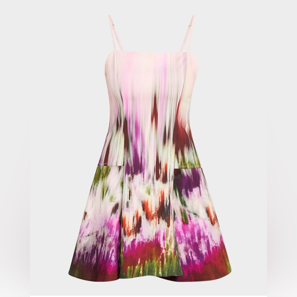 Simkhai Judie Printed Cotton Sateen Mini Dress